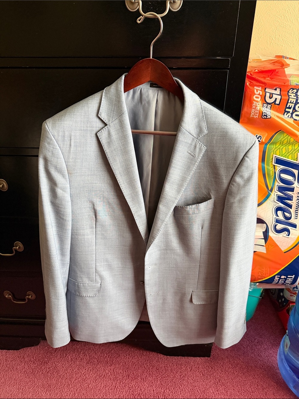 Joseph Abboud Pale Gray Single-Breasted Sport Coat